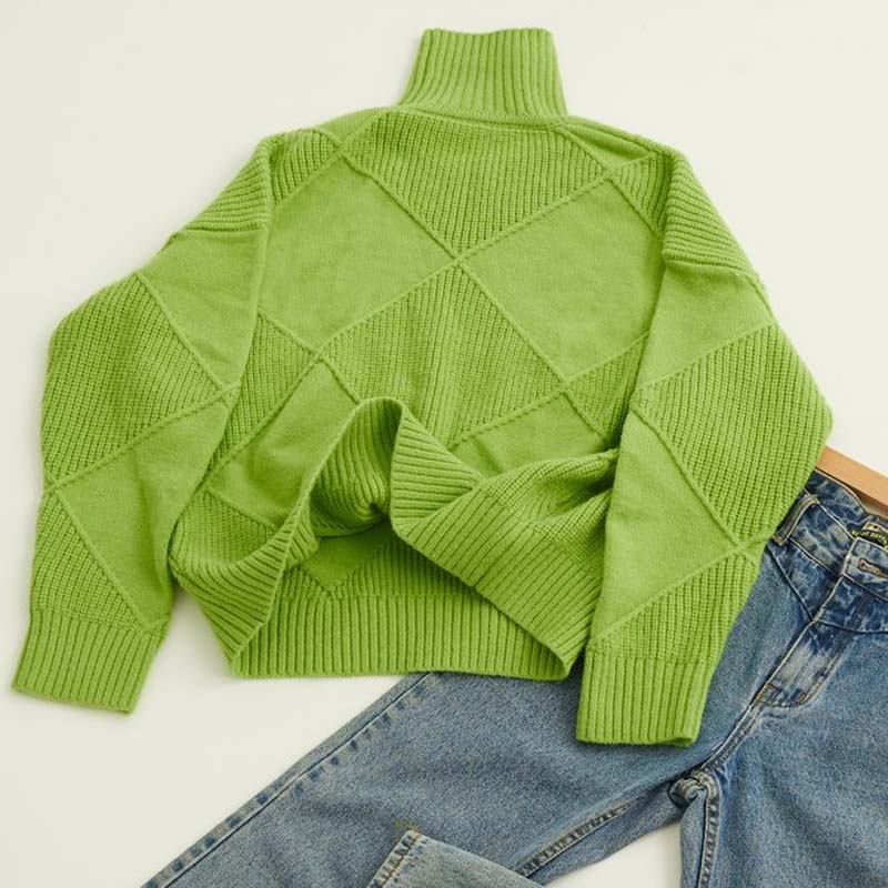 Eleanor™ | Textured Turtleneck Knit Sweater