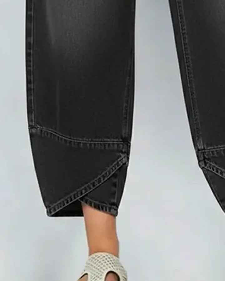 Casual Denim Patchwork Pants