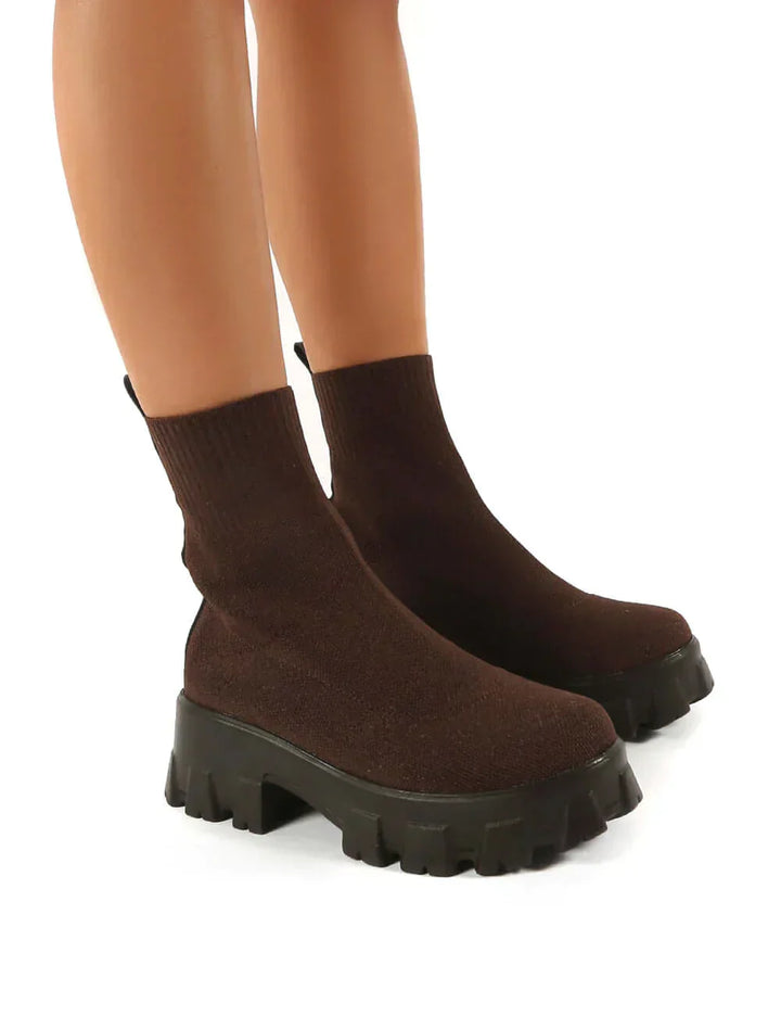 Jamie | Women’s Casual Slip On Chunky Heel Boots