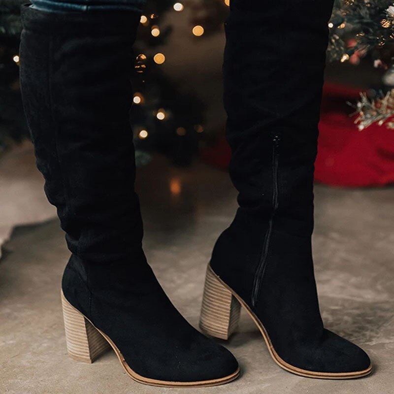 Maya | Women’s Chic High Heel Knee-High Boots