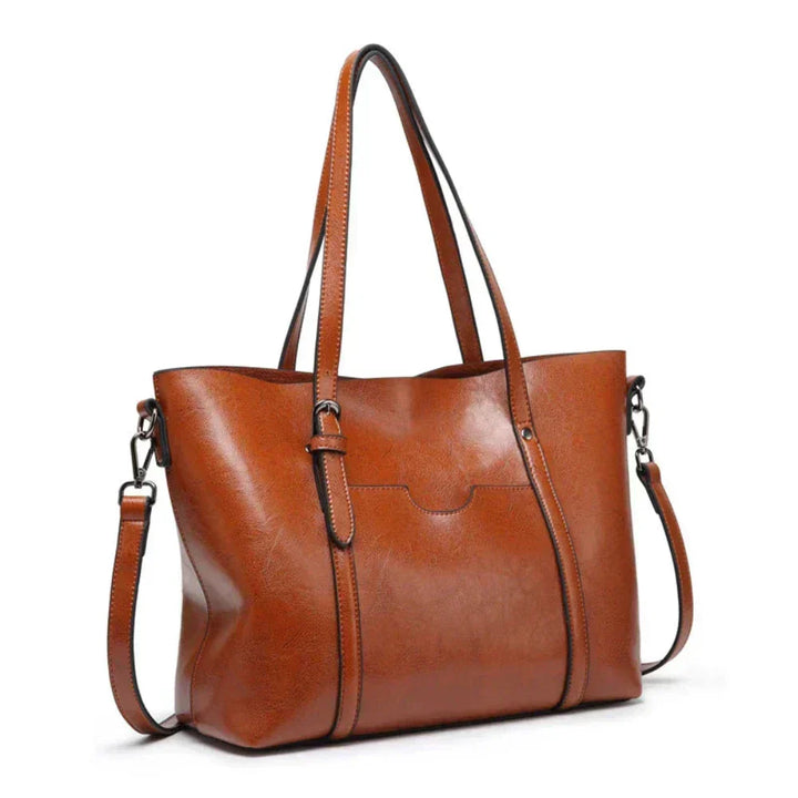 Vegan Leather Convertible Tote Crossbody Bag