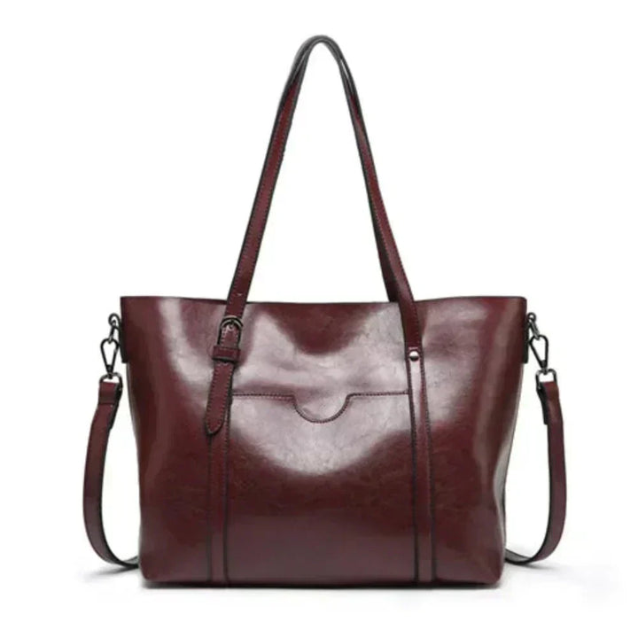 Vegan Leather Convertible Tote Crossbody Bag