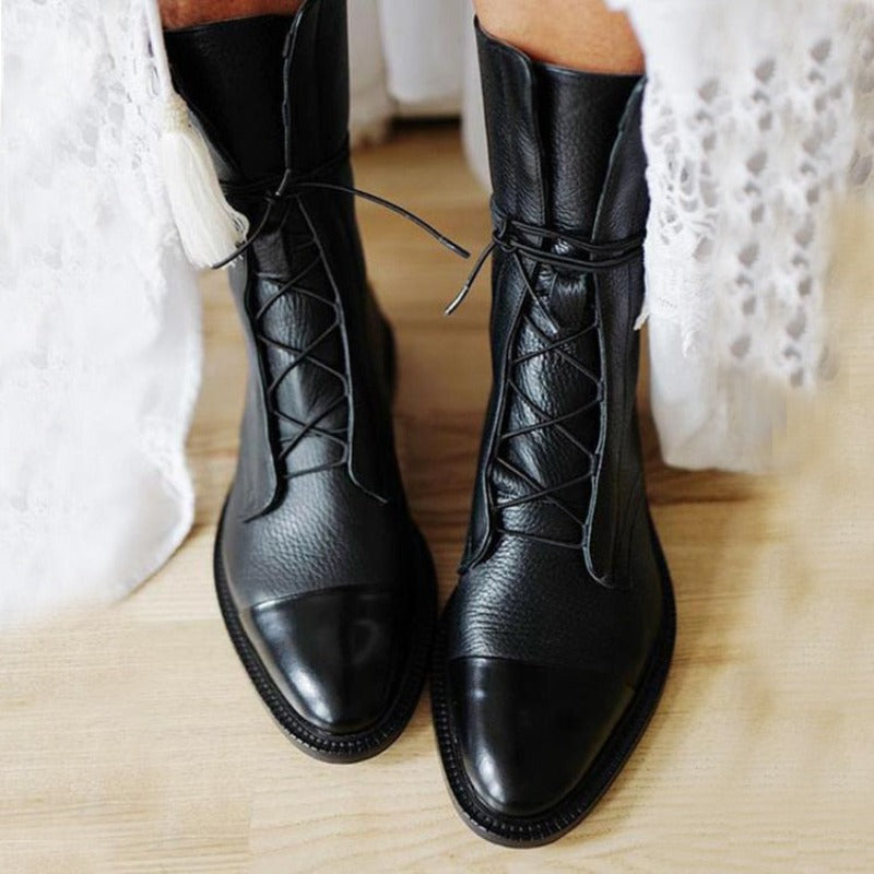 Ella | Women’s Classic Lace-Up Combat Style Boots