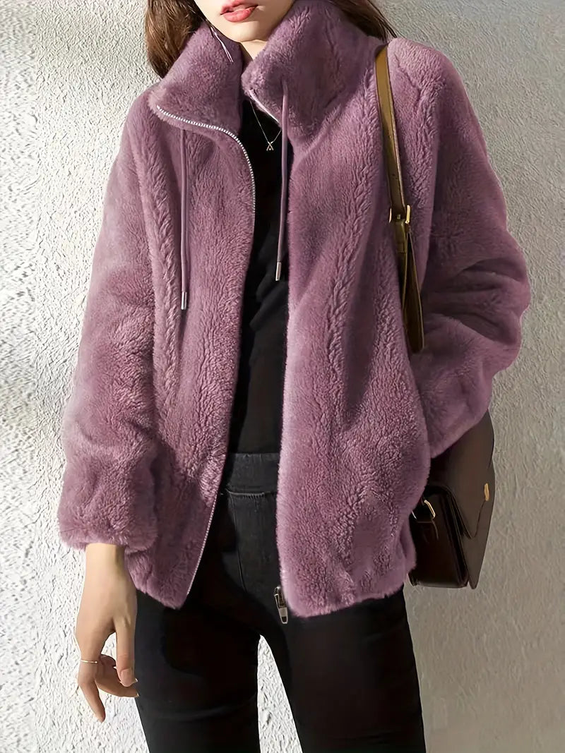 Maliza - Stylish Furry Fleece Jacket