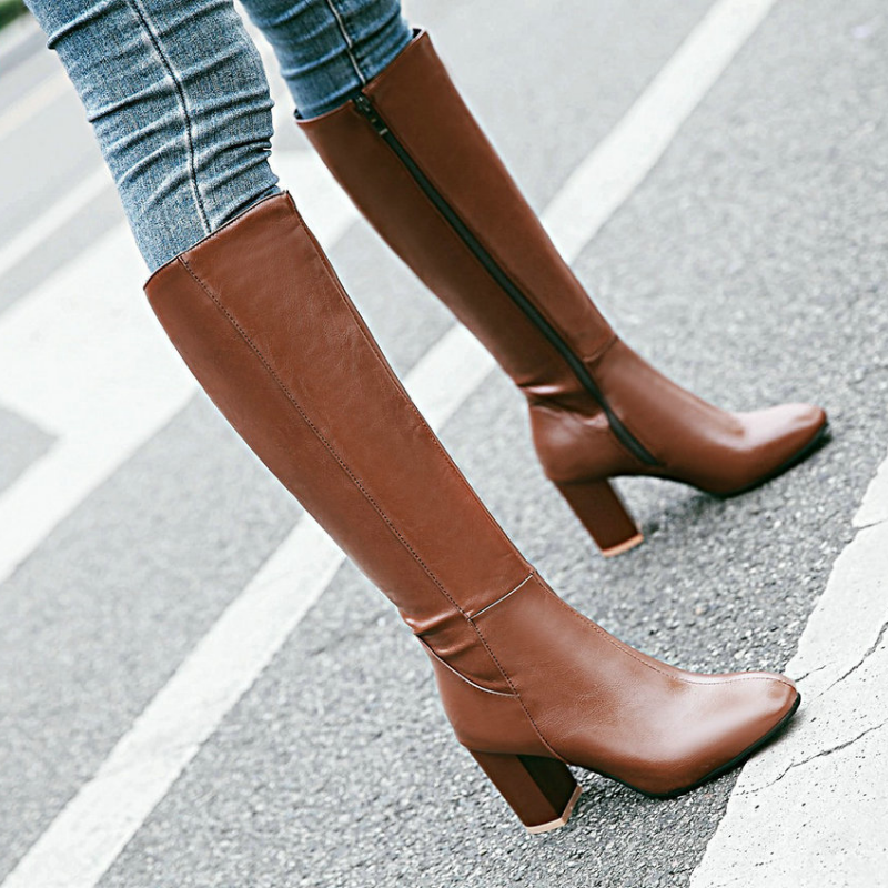 Mia | Women’s Elegant High Heel Knee Boots