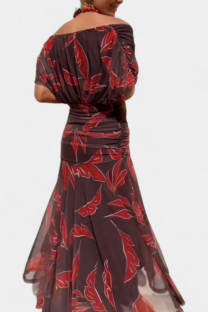 Alondra™ Long Floral Dress with V-Neck