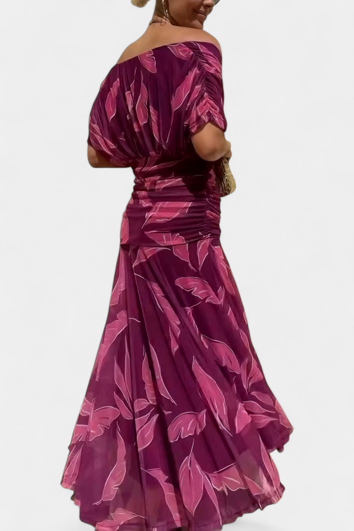Alondra™ Long Floral Dress with V-Neck